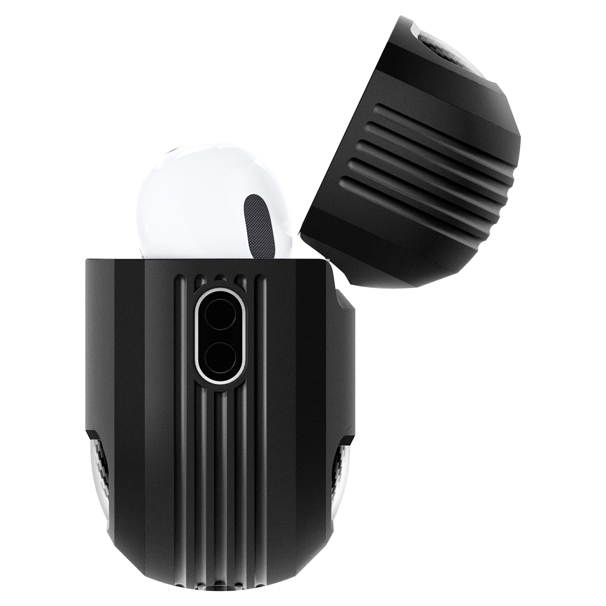 Ốp Spigen Rugged Armor cho Airpod Pro 2 - Thiết kế chính xác, chống sốc, móc khoá tiện lợi - Hàng chính hãng