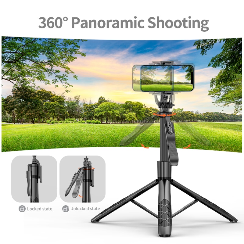 Gậy chống rung cơ học Wireless Selfie Stick Tripod Stand Foldable L16-D 1530mm