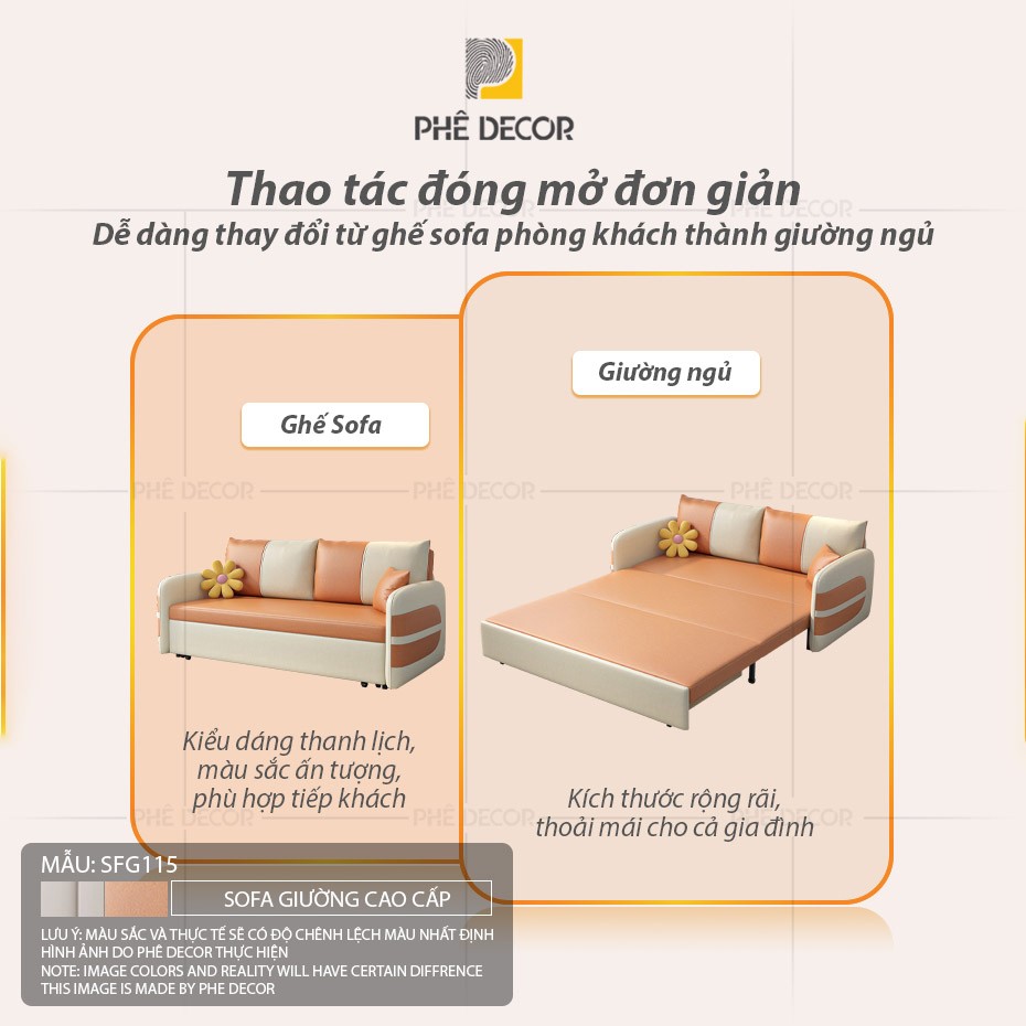 SOFA GIƯỜNG CAO CẤP - SFG115 - 1m98