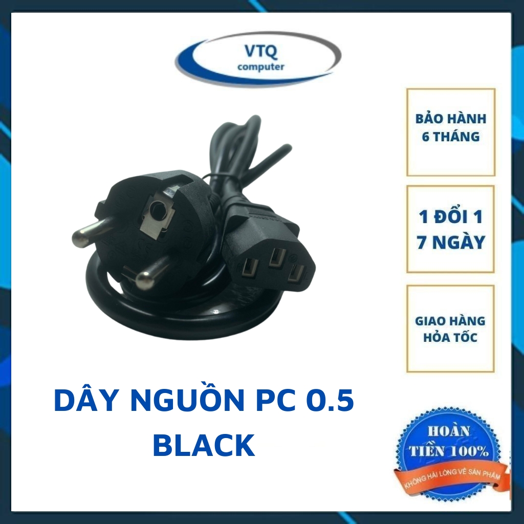 Dây nguồn máy tính pc nồi cơm điện dài 1.5m ARIGATO dây lõi hợp kim đồng chịu tải cao