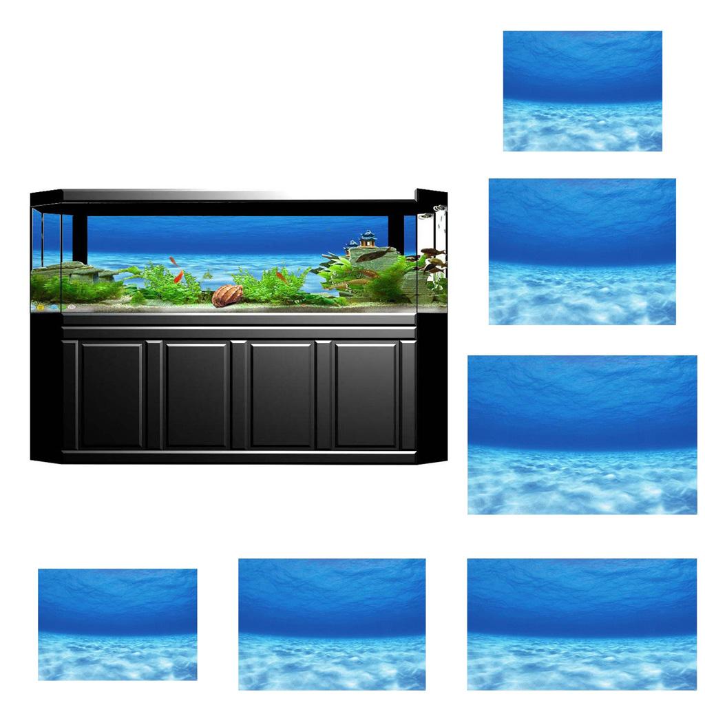 3D Aquarium Tank Sky Blue Landscape Poster Tank Background 61x30cm