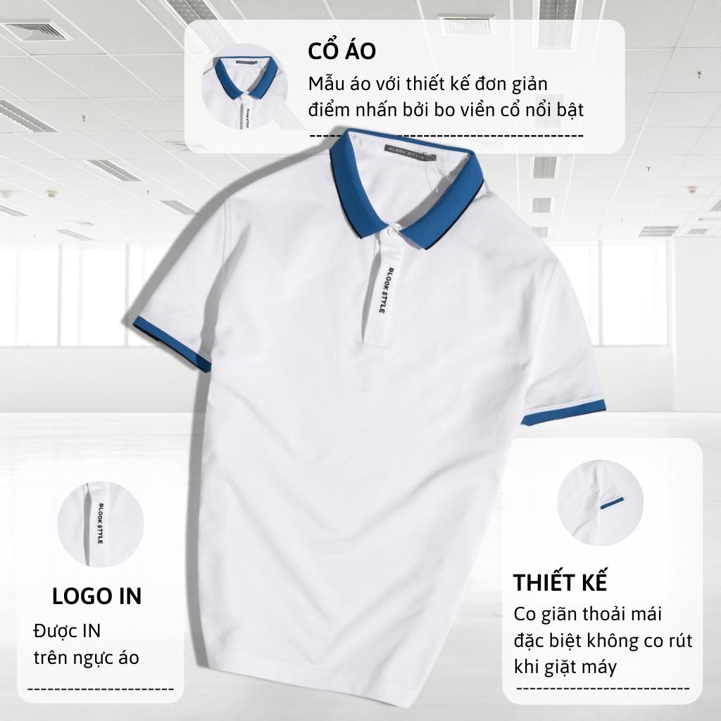 Áo polo nam slimfit BLOOK chất vải thun cá sấu cotton co giãn mã 33369 (HÌNH THẬT)