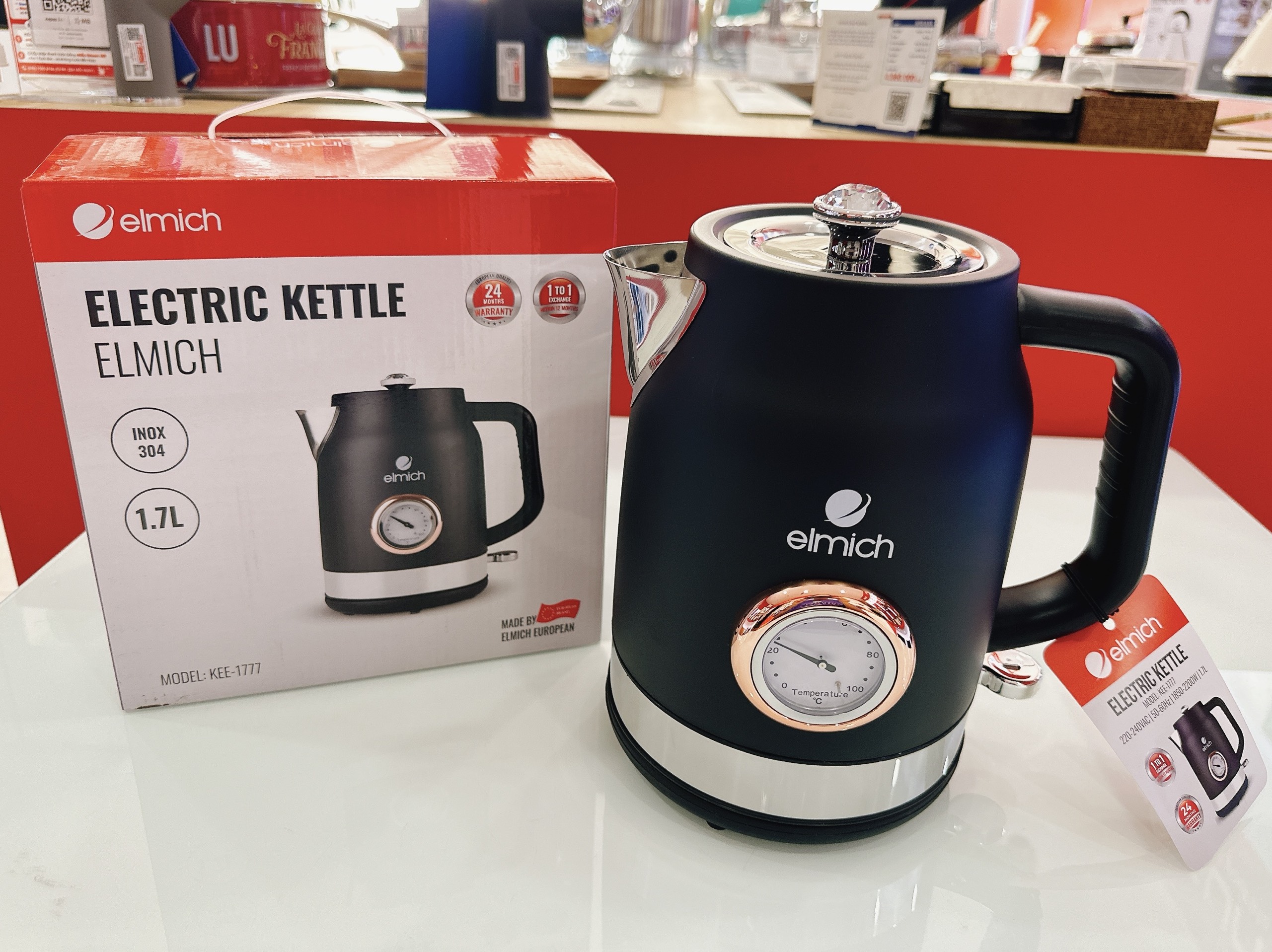 Ấm đun nước siêu tốc Elmich 1,7L KEE-1777- Hàng Chính Hãng