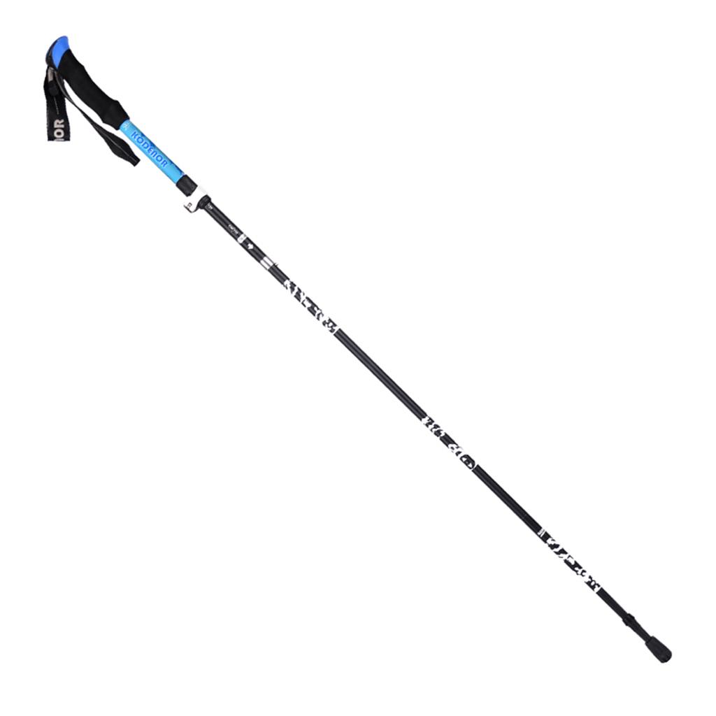 Long Type Adjustable Collapsible Alpenstock Telescopic Hiking Pole with Moisture Absorb EVA Handle for Men and Women