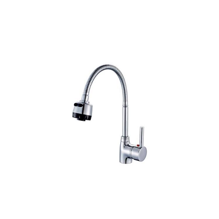 VÒI RỬA CHÉN NÓNG LẠNH CẦN MỀM XOAY INOX 304