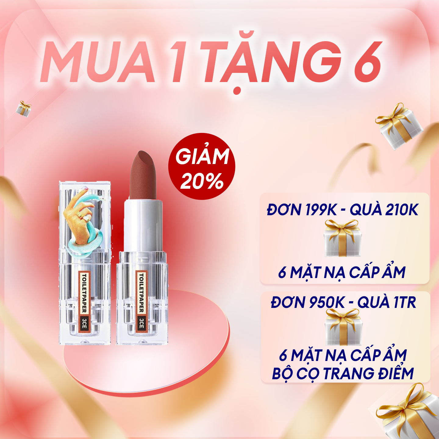 [PHIÊN BẢN ĐẶC BIỆT] Son Thỏi TOILETPAPER 3CE SOFT MATTE LIPSTICK 3.5g