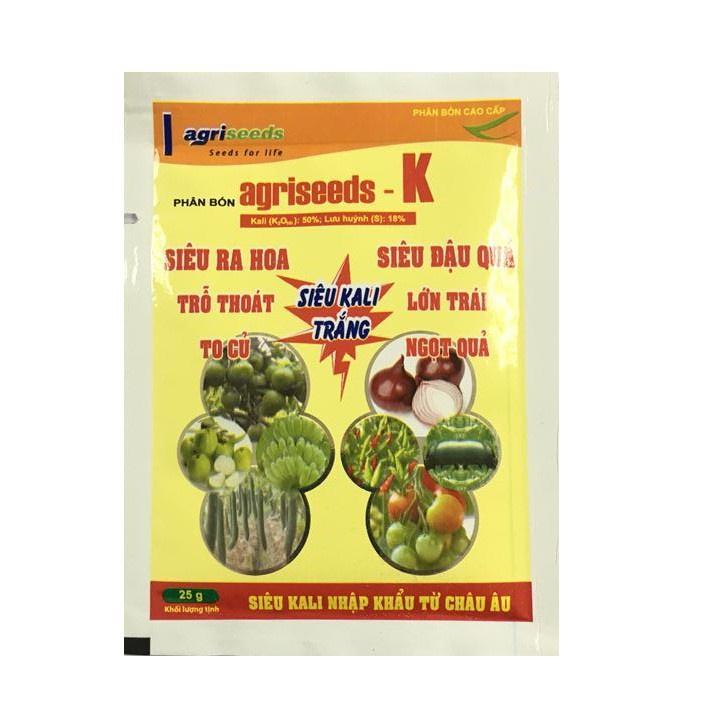 Combo 5 gói phân bón Siêu Kali trắng agriseeds – K
