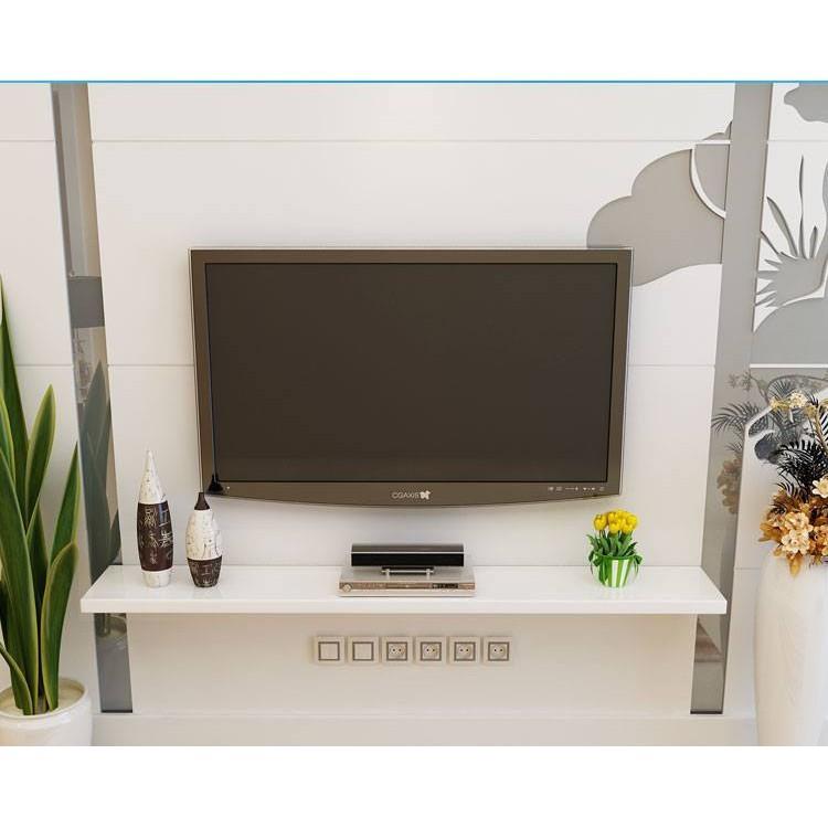 Kệ treo tường Tivi 1 thanh ngang loại Gỗ xanh chống ẩm