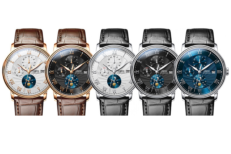 Đồng hồ nam chính hãng LOBINNI Ref.1023-2  Fullbox, Kính sapphire ,chống xước,chống nước,dây da xịn, máy cơ , Mới 100%,Bảo hành 24 tháng