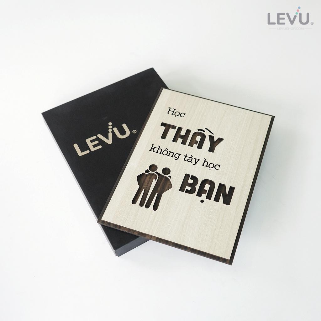 Tranh tạo động lực học tập LEVU LV074 "Học thầy không tày học bạn"