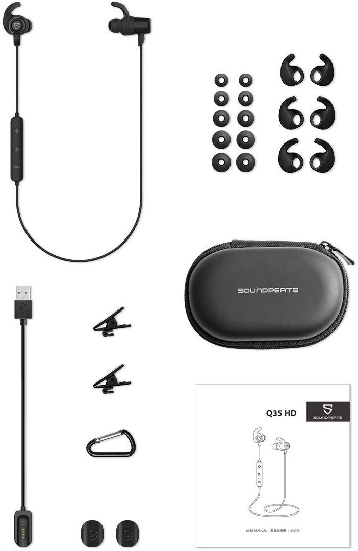 Tai Nghe Bluetooth Choàng Cổ Thể Thao SOUNDPEATS Q35 HD Chống Nước IPX8 - Hàng Chính Hãng