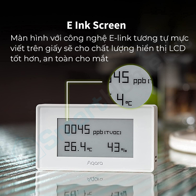 [Bản Quốc Tế] Cảm biến đa năng Aqara TVOC Air Quality Monitor có màn hình LCD - Hàng Chính Hãng