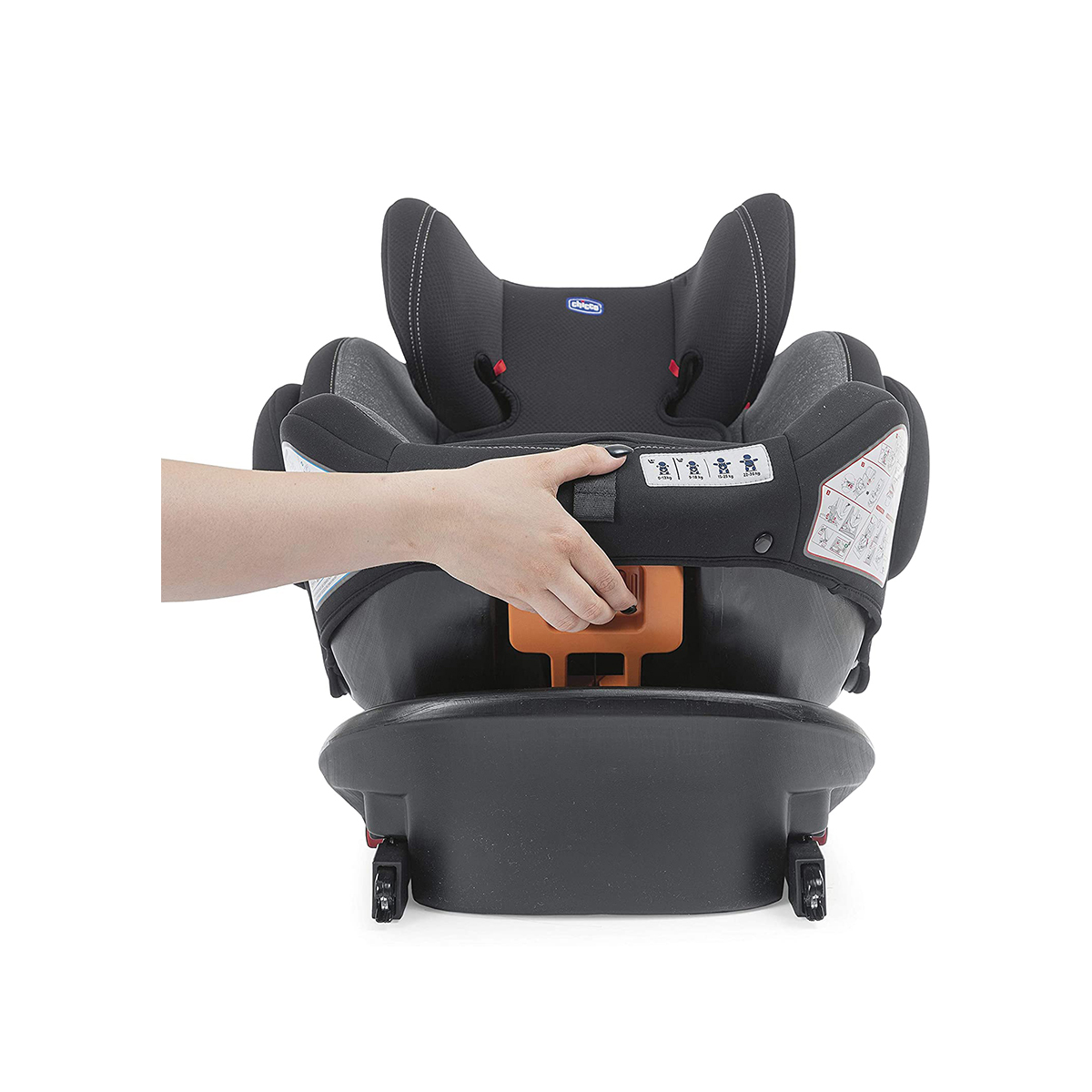 Ghế ngồi ô tô Chicco Unico Plus Isofix 0-12Y xoay 360˚ Đen Shadow