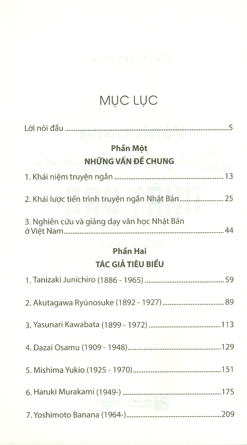 Hành Trang Truyện Ngắn Nhật Bản