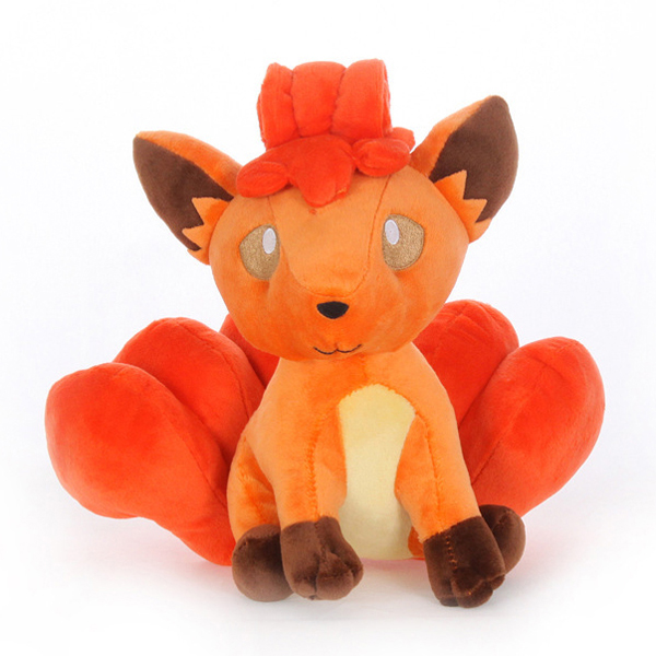 Gấu Bông Pokemon Vulpix - Cáo Cam 6 Đuôi (30 Cm) Gb132 (Tặng 1 Móc Khóa Dây Da Pu Đính Đá Lấp Lánh)