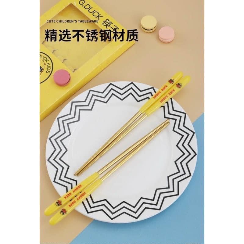 HỘP 5 ĐÔI ĐŨA HÌNH VỊT VÀNG SIÊU XINH CHO BÉ