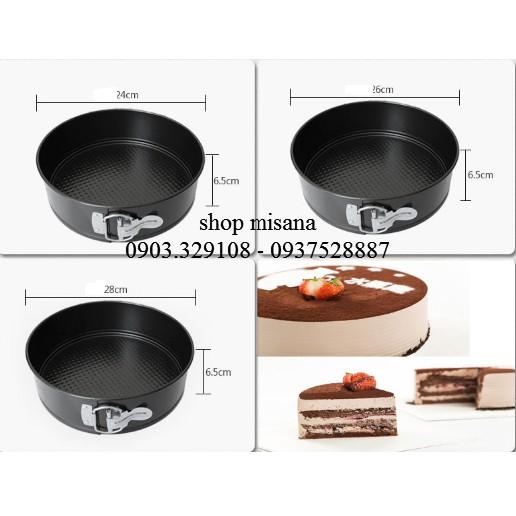 Khuôn nhôm tròn đáy rời có khóa