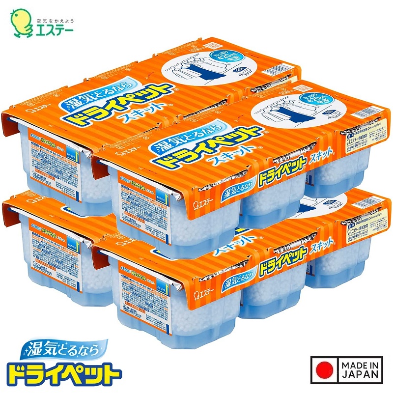 Set 03 hộp hút ẩm Charcoal Dry Pet 420ml - Made in Japan