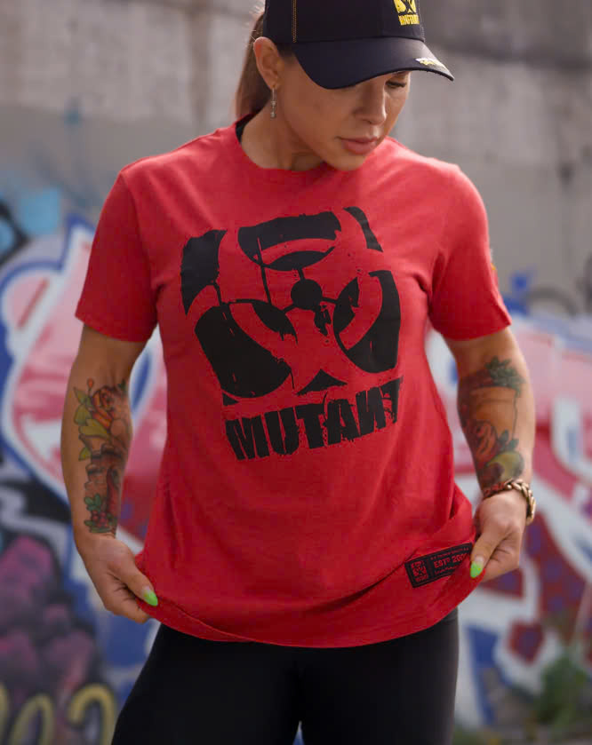 Áo Thun Thể Thao Mutant Born Hardcore Graffiti - Màu Đỏ