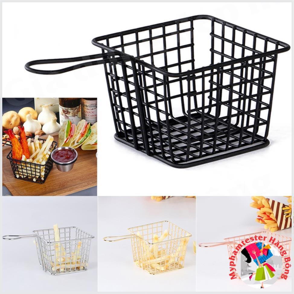 Giỏ decor đựng đồ chiên, giỏ đựng đồ ăn vặt