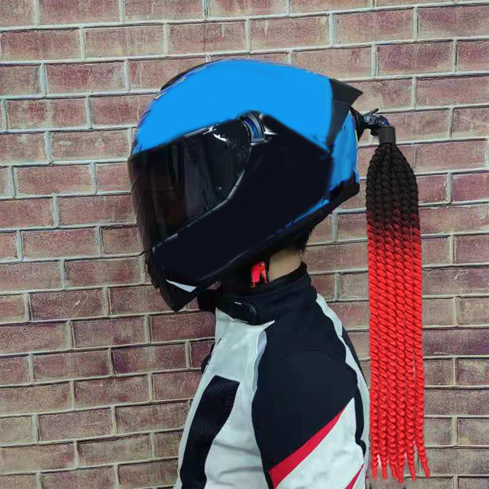 Helmet Pigtails, Gradient Ramp with Suction Cup Helmet Hair for Bicycle Bike