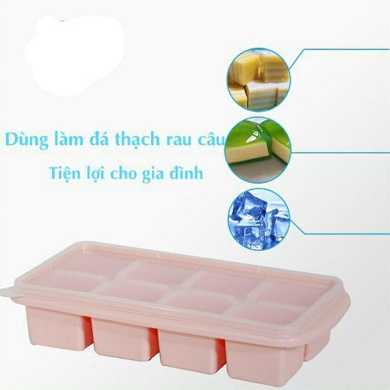 Khay đá có nắp 8 viên nhựa Việt Nhật