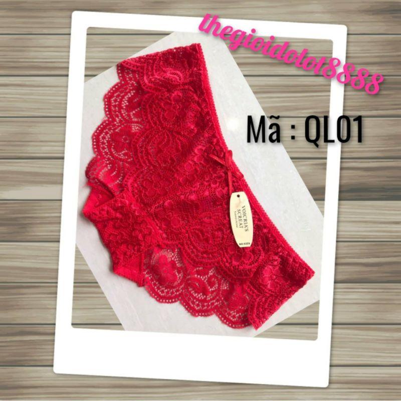 Combo 10 Quần lót ren chất liệu cotton co giãn tốt mã đặt hàng QL01