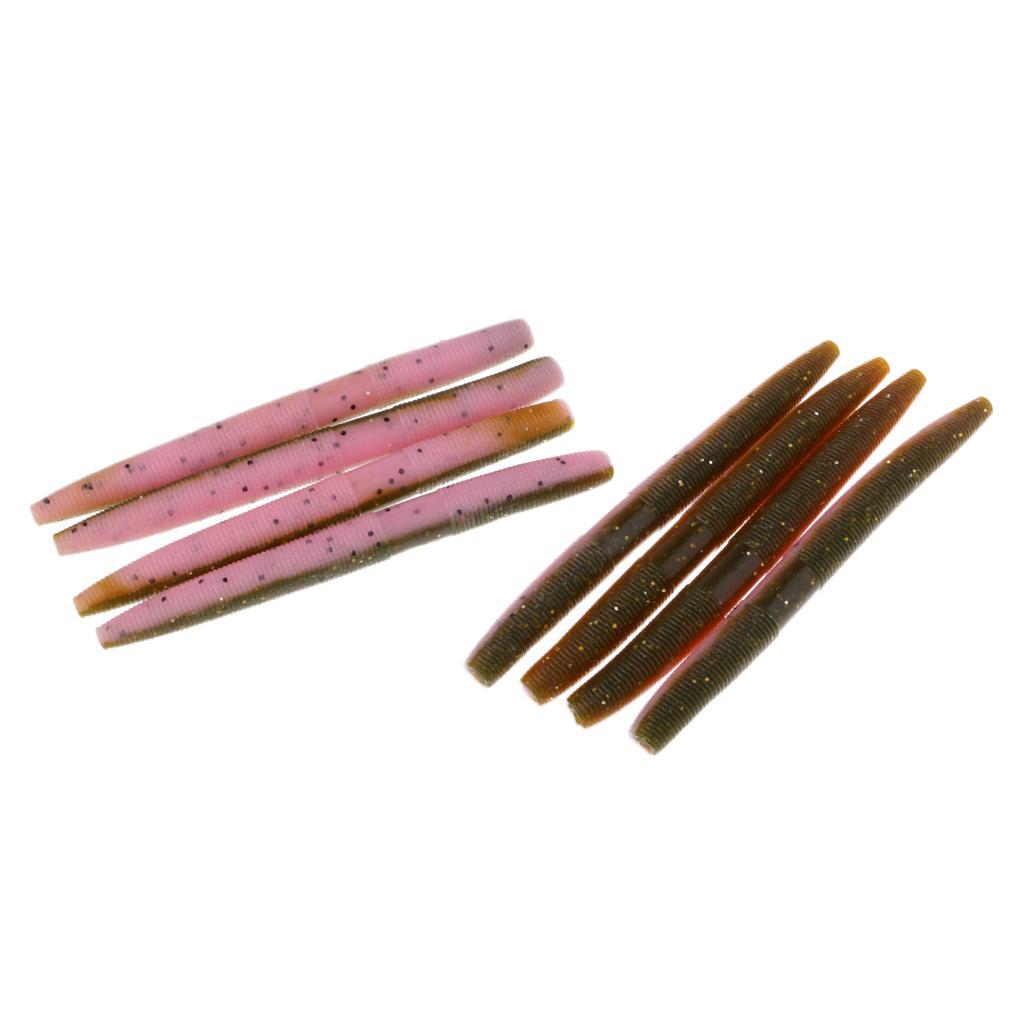 8pcs Soft Fishing Lures, Soft Baits , Earthworm Artificial Bait