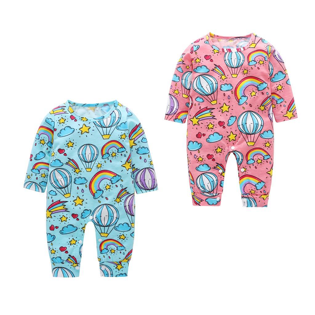 Kids Cartoon Bodysuit Baby Girls Boys Long Sleeve Romper Jumpsuit Outfits