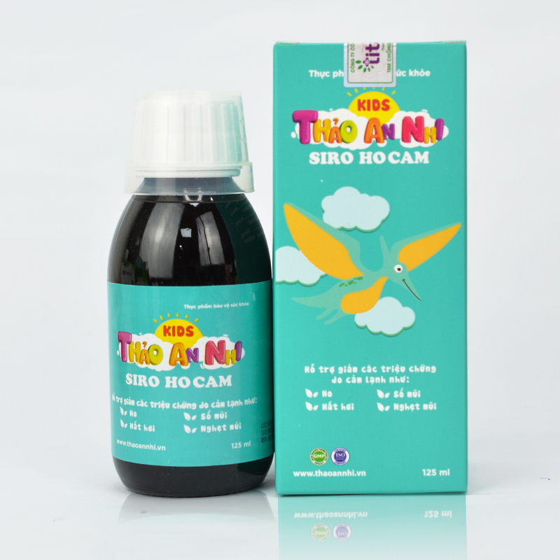 Siro HO CẢM KIDS THẢO AN NHI - Giảm các triệu chứng ho, nghẹt mũi, sổ mũi do cảm lạnh ở trẻ - Chai 125ml