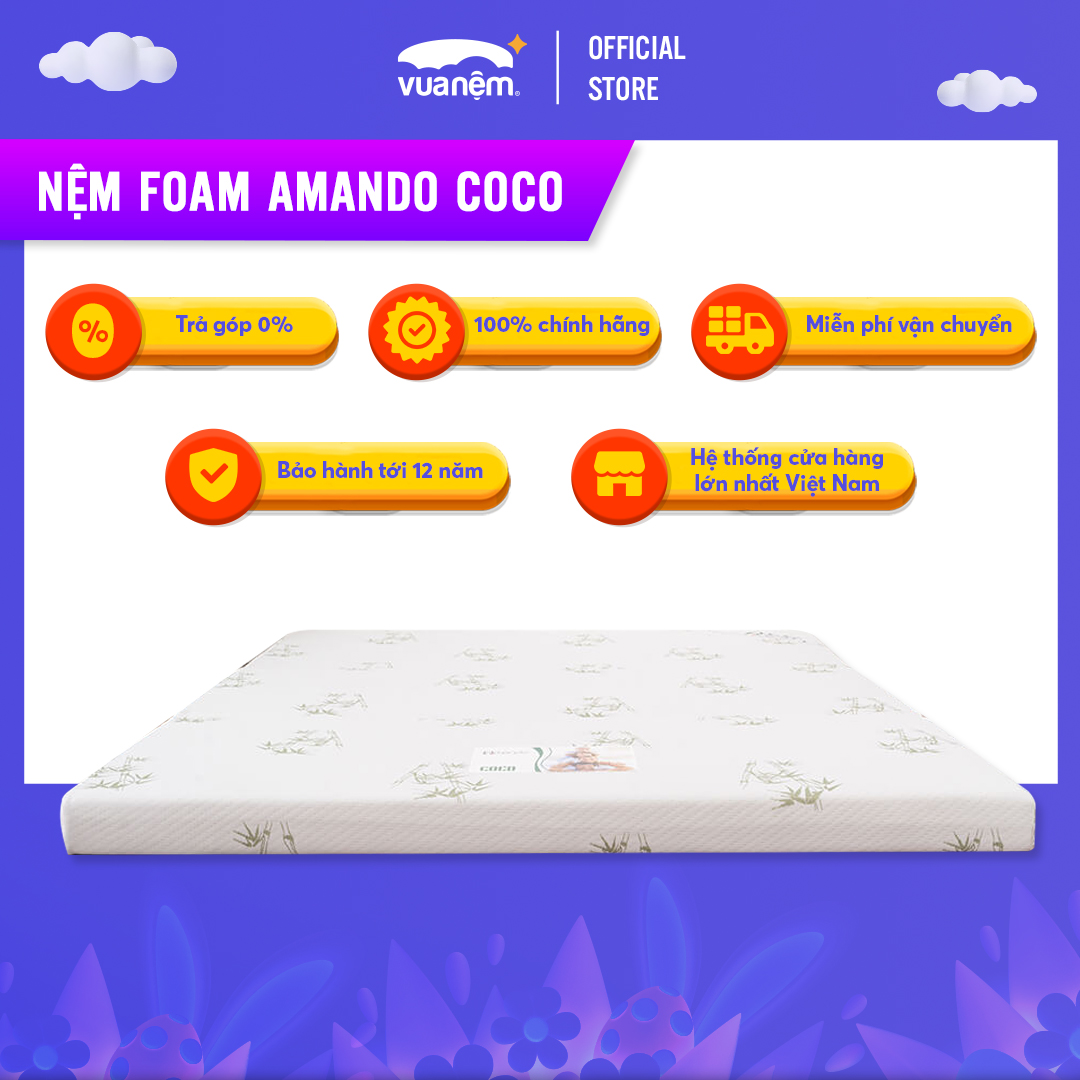 [FREESHIP] Nệm Foam Amando Coco chống rệp, gấp gọn tiện lợi, siêu nhẹ