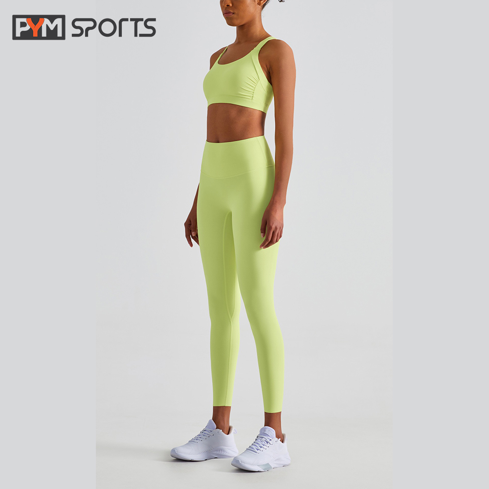 Áo bra tập gym - yoga PYMSPORT - PYMBR036 cao cấp, dây chéo lưng, đệm mút chống sốc nâng ngực kĩ