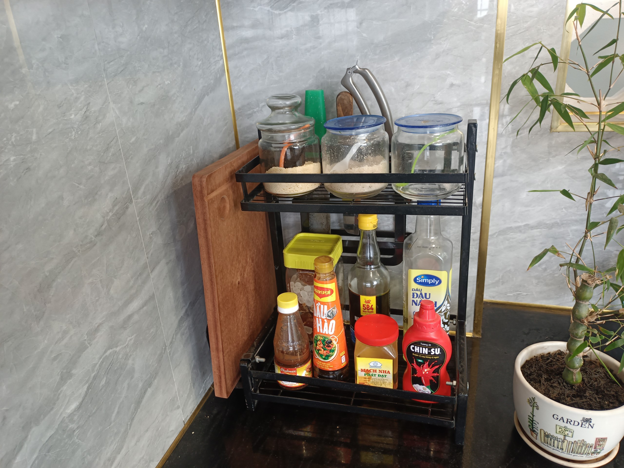 Kệ Gia Vị sơn tĩnh điện chống rỉ Cao Cấp 2 tầng bền đẹp Trường Phúc DEKO