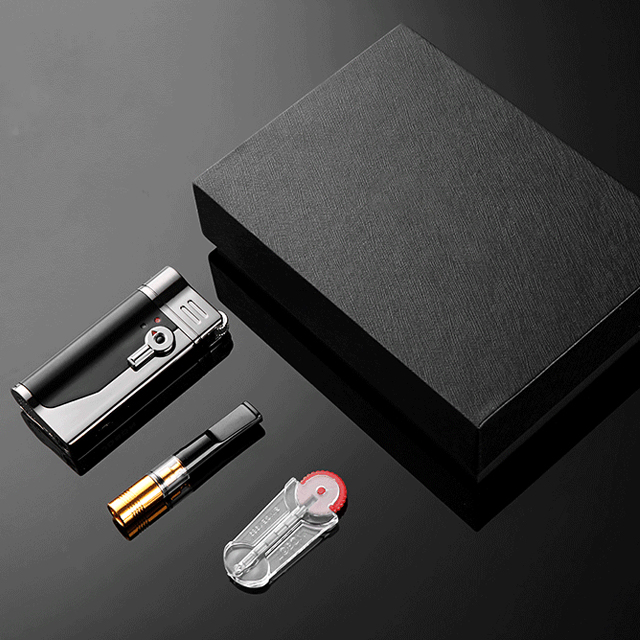 Vỏ Hộp Quẹt Bật Lửa khò 1 tia Jobon ZB-A01 Thiết Kế đẹp độc lạ tặng kèm đá và dụng cụ lọc - dùng gas cao cấp (full box) (KHÔNG XĂNG KHÔNG GAS)