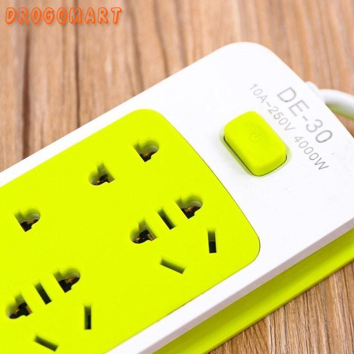 Ổ Điện Đa Năng, Chống Giật,  Ổ cắm điện đa năng 6 lỗ 3 cổng USB