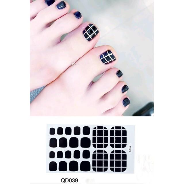 Set dán móng chân nails dán nghệ thuật nhiều màu - có ngay bộ móng đẹp trong 5 phút (Nail wraps / Nail stickers)