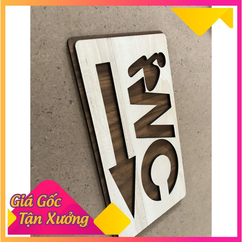 Bảng Gỗ Decor - Chỉ Dẫn WC - Bảng Gỗ Woody