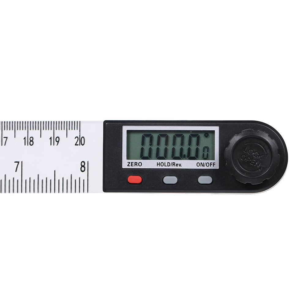 0-200mm Multifunctional Digital LCD Display Angle Ruler 360° Electronic Goniometer Protractor Measuring Tool with Hold
