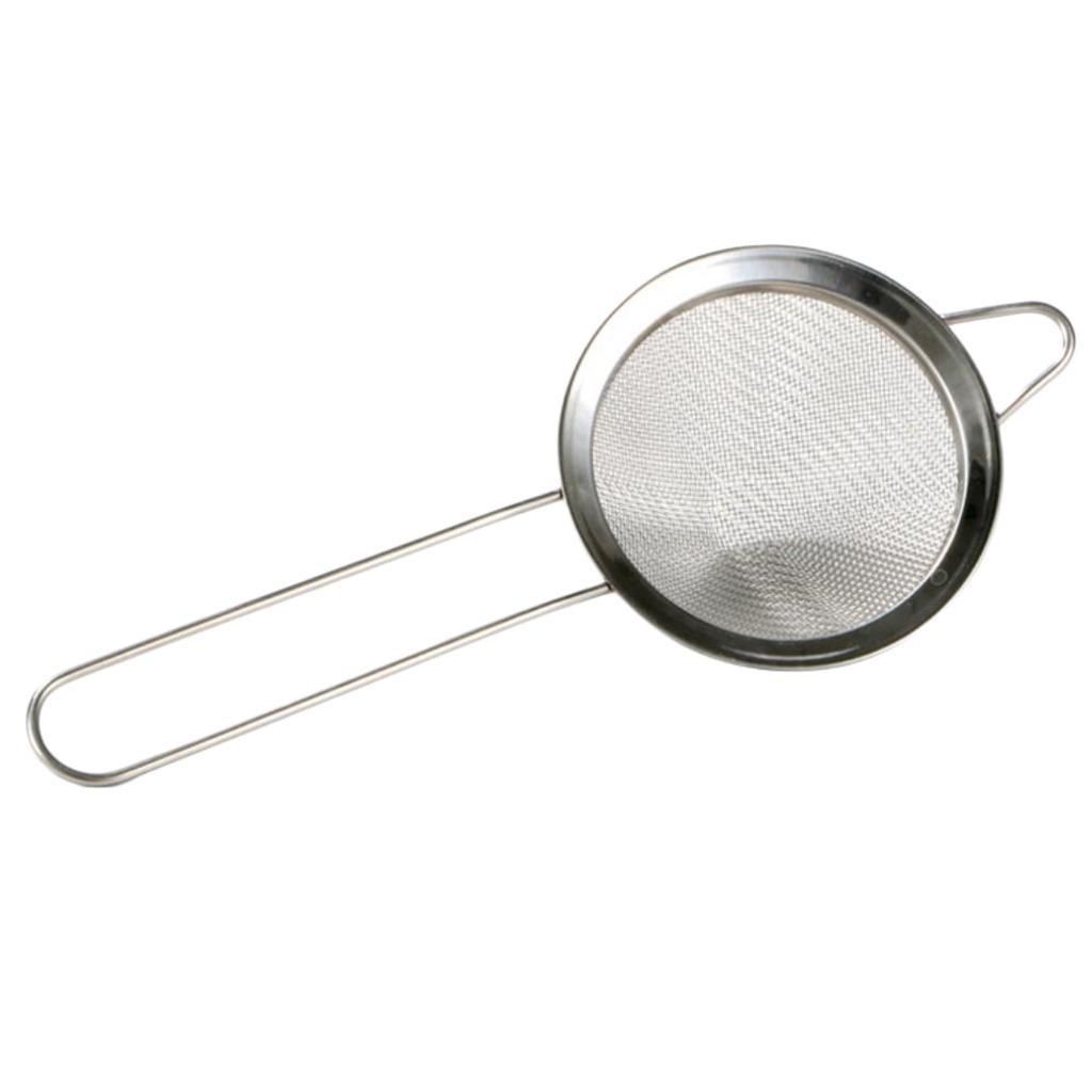 2 Pcs Stainless Steel Cone Fine Mesh Wine Cocktail Strainers w/ Long Handle