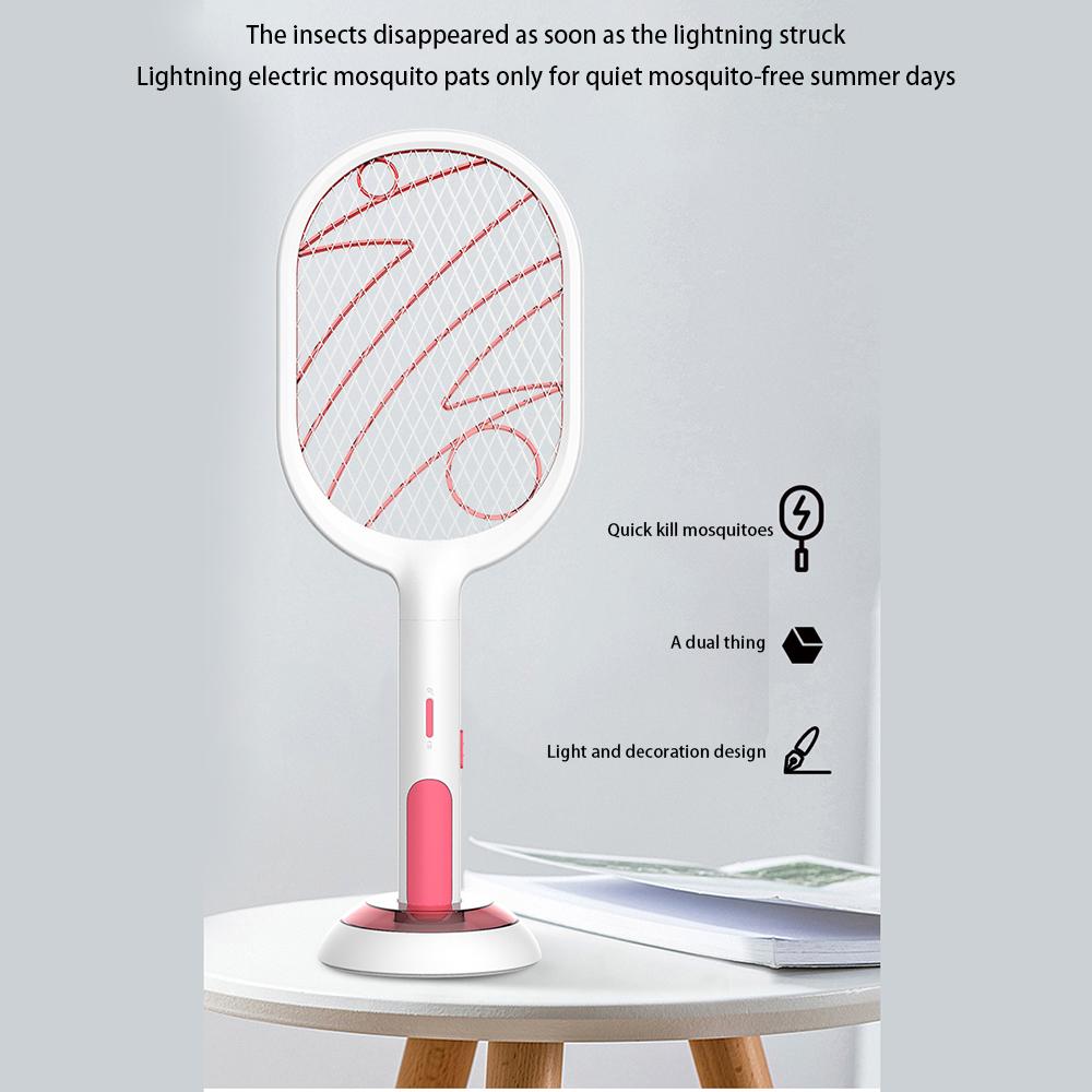 Vợt diệt côn trùng bằng điện Thiết kế lưới an toàn ba tầng pin dung lượng lớn 1200mAh