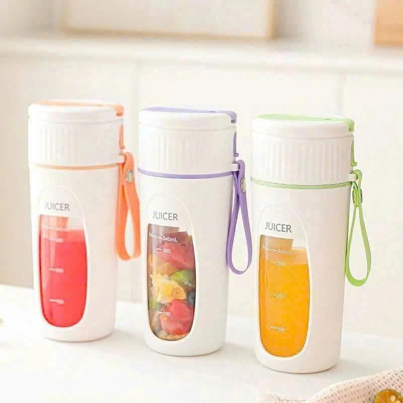 Máy Xay Sinh Tố Cầm Tay Mini 340ml Pin Sạc 4000mAh Type-C 8 Lưỡi Nghiền Đá Cốc Xay Hoa Quả Du Lịch - HÀNG CHÍNH HÃNG MINIIN