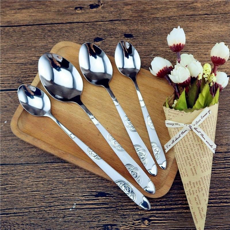 Thìa nox cán hoa văn dày dặn cao cấp