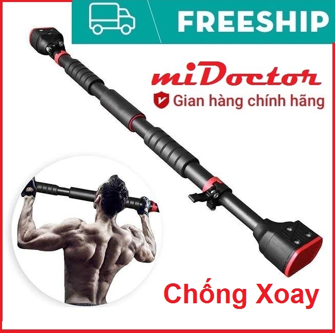 Xà Đơn Treo Tường Gắn Cửa Đa Năng Độ Dài Tùy Chỉnh Giúp Bạn Tập Gym, Tập Cơ Bụng, Cơ Vai, Cơ Xô 60-120Cm - Chính Hãng miDoctor