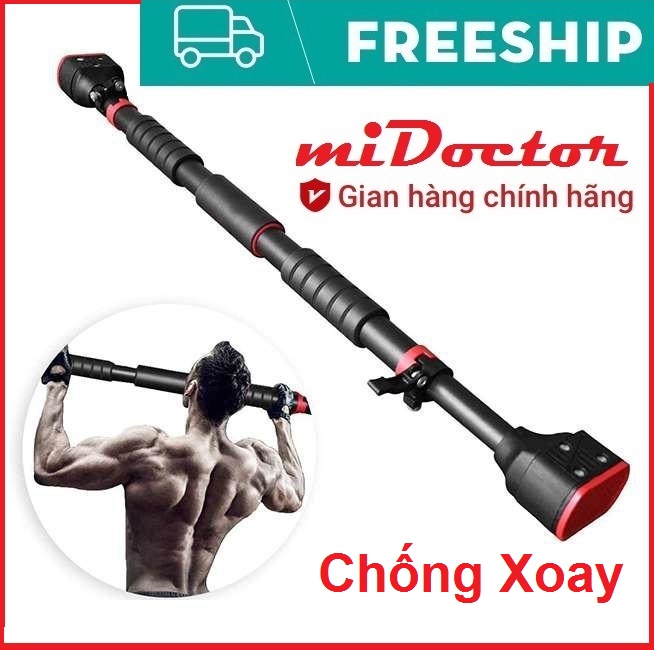 Xà Đơn Treo Tường Gắn Cửa Đa Năng Độ Dài Tùy Chỉnh Giúp Bạn Tập Gym, Tập Cơ Bụng, Cơ Vai, Cơ Xô 60-120Cm - Chính Hãng miDoctor (Màu Ngẫu Nhiên)