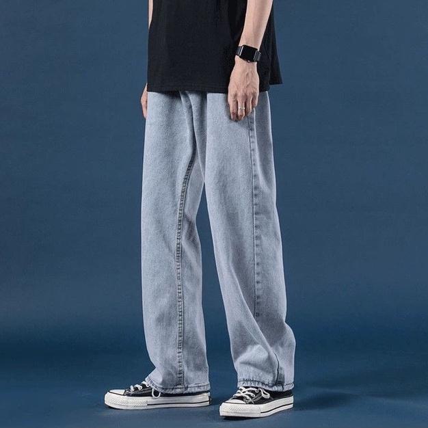 Quần jean baggy, jeans bò nam ống suông ống rộng SR01 Style Hàn Quốc 2021