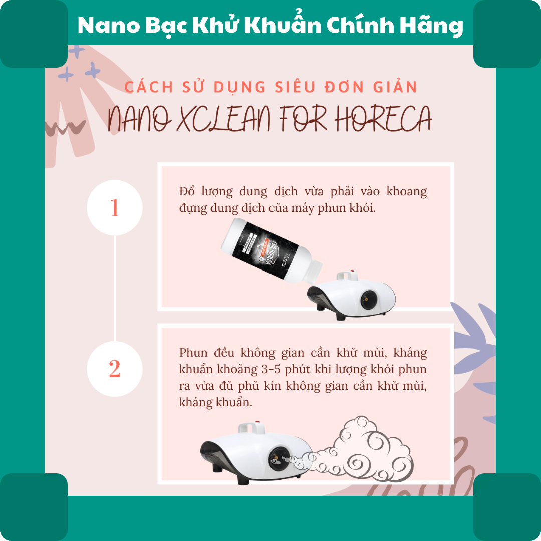 Dung dịch tạo khói khử mùi Nano Xclean For Horeca 4L