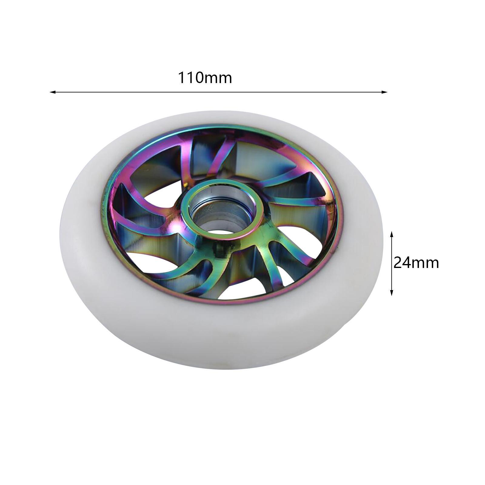 Bike Wheels Colorful Skating Wheels Spare Roller Tires Wear Resistant Anti Skid Roller Skate Outdoor Wheels for Indoor Outdoor Skateboard