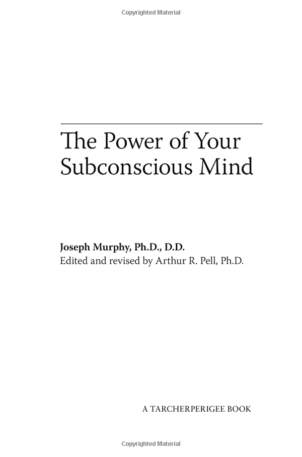 The Power of Your Subconscious Mind