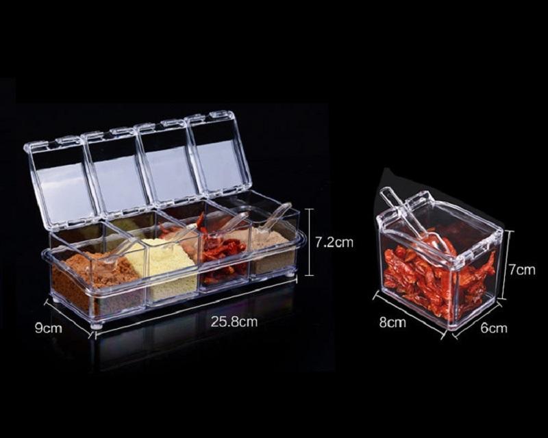 Bộ Hộp Đựng Gia Vị Trong Suốt Cao Cấp