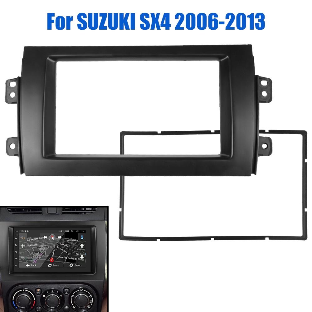 Khung nhựa 2 Din Fascia DVD stereo cho xe hơi Suzuki SX4 2006-2013 Fiat Sedici 2005-2014
